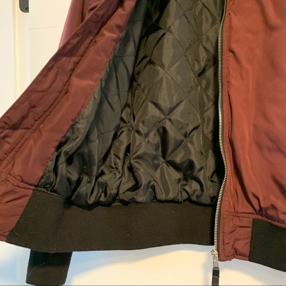 H&M | Burgundy Bomber-style Jacket - Picture 9 of 10